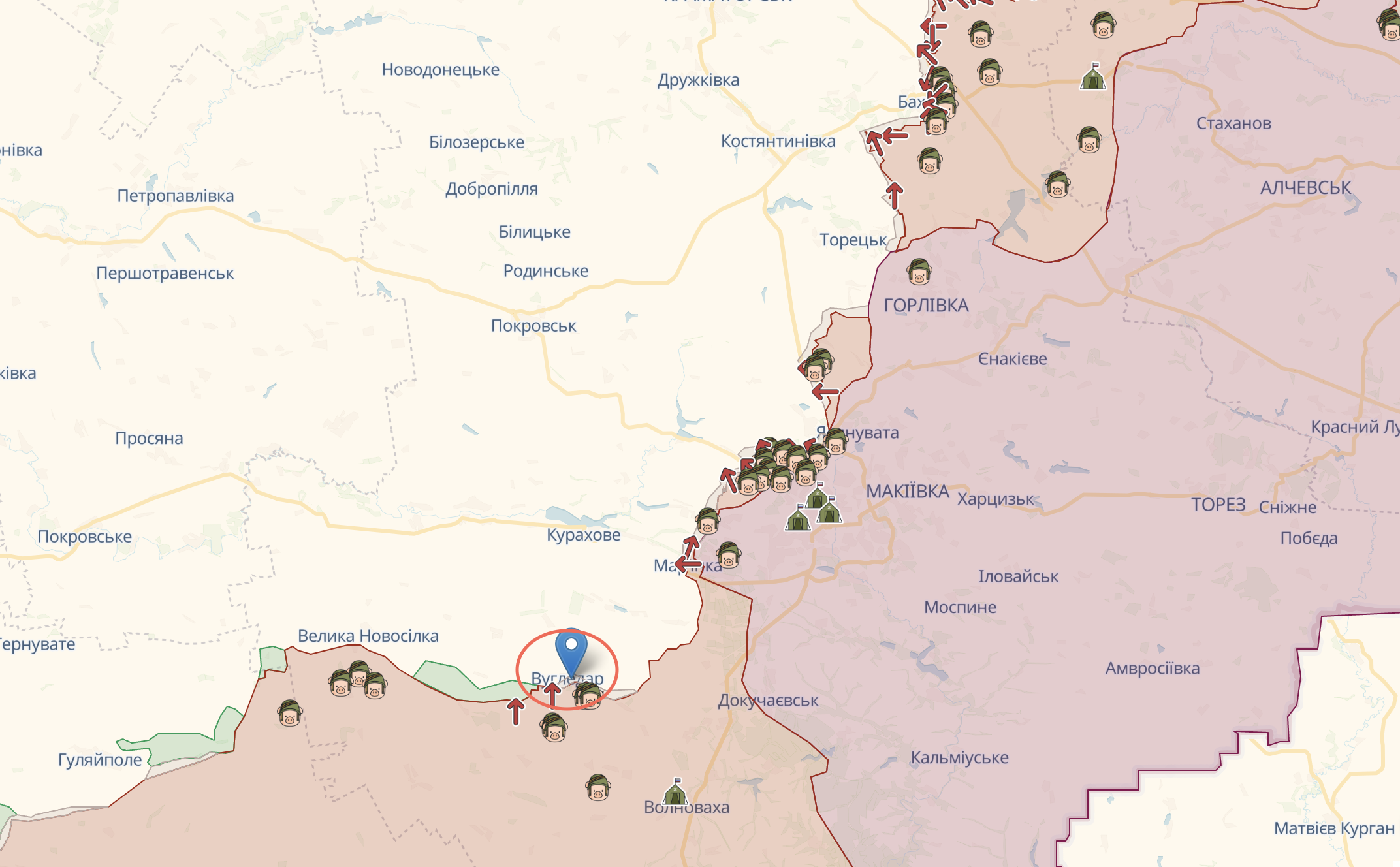 Бої за Вугледар. Череватий спростував "успіхи" окупантів та назвав їх цілі